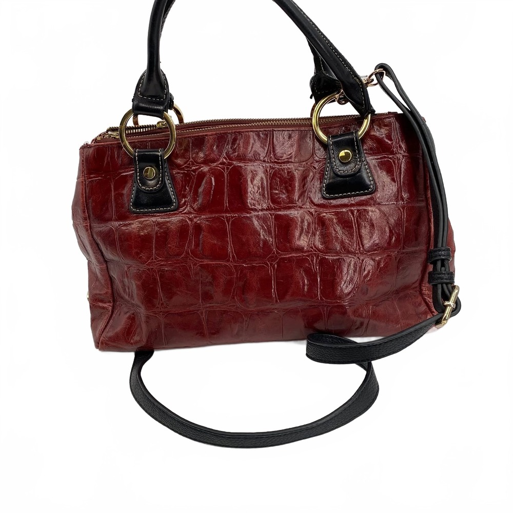 Gianni Bini Red Leather Shoulder Crossbody Bag | OS, Regular